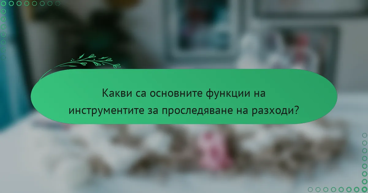 Какви са основните функции на инструментите за проследяване на разходи?