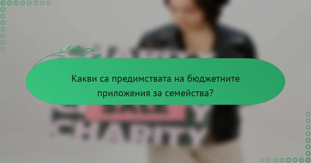 Какви са предимствата на бюджетните приложения за семейства?
