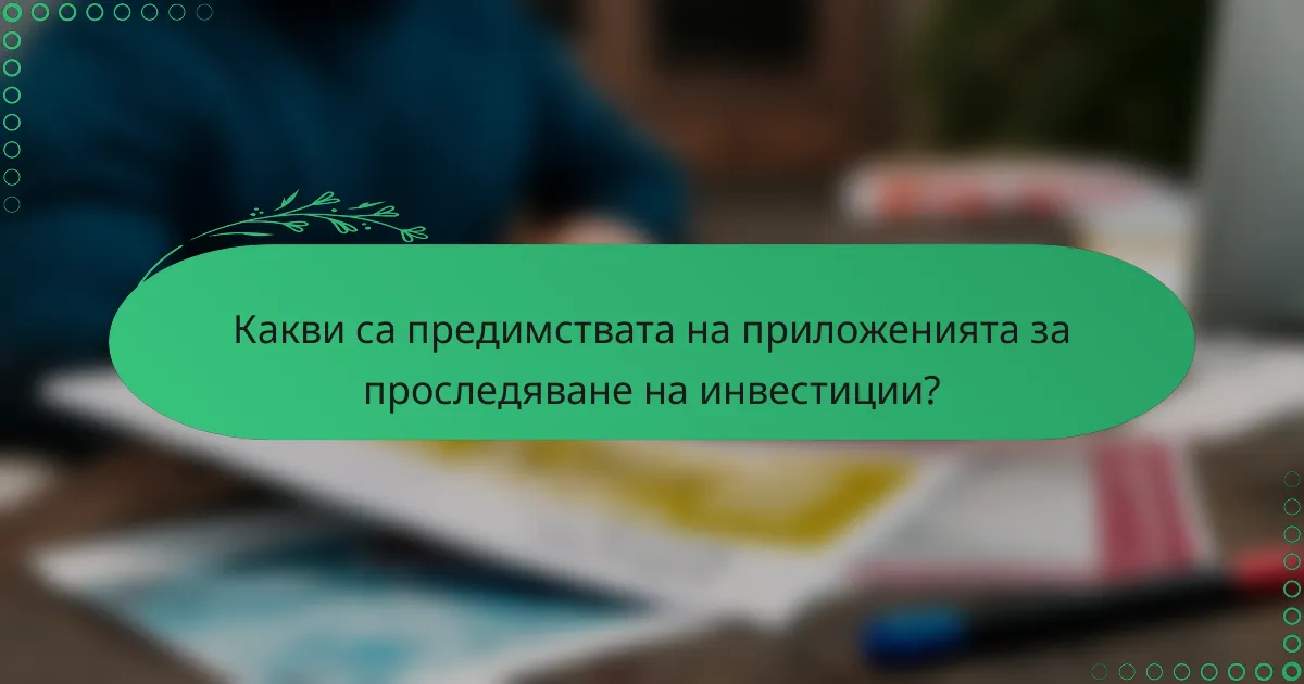 Какви са предимствата на приложенията за проследяване на инвестиции?